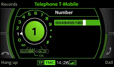 Audi RNS-E Bluetooth Display