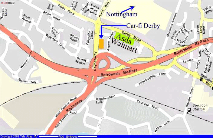 mapwith nott and Asda